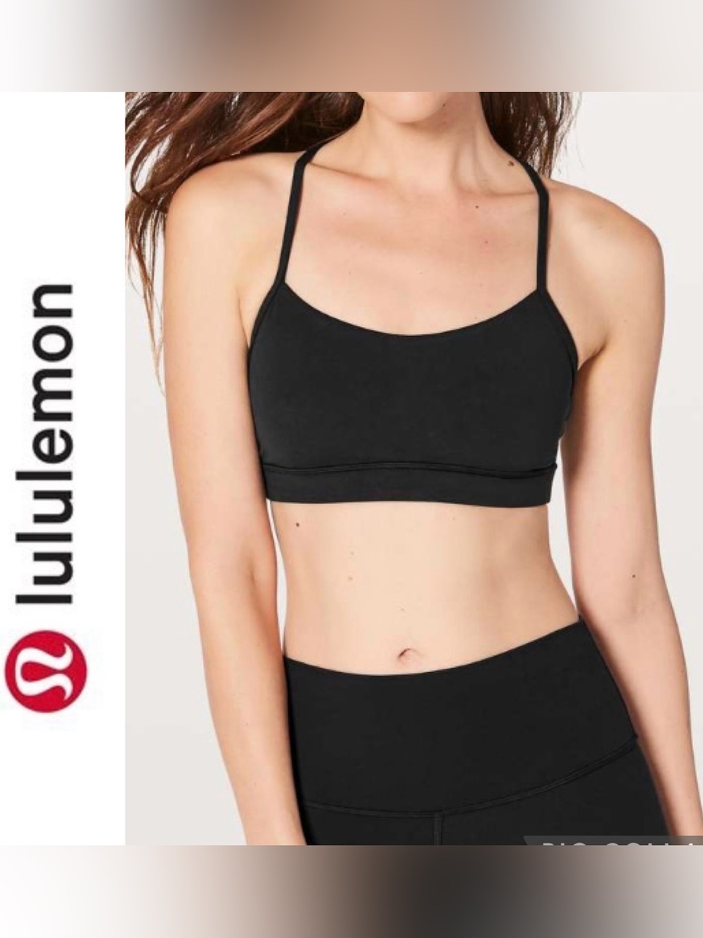 Lululemon Women’s Sz 12 Black Flow Y Sports Bra *Nulu Light Support Yoga
